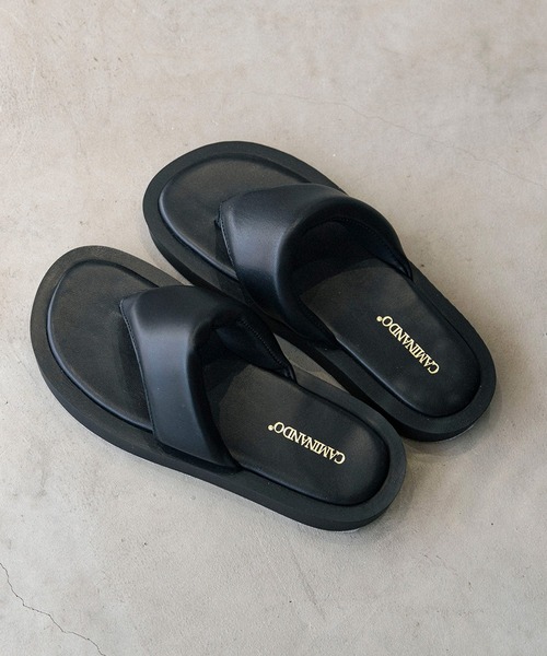 CAMINANDO（カミナンド）の「CAMINANDO W PADDED THONG DANDALS 2523W（サンダル・レディース・ブラック/ホワイト・23㎝/25㎝/24㎝）」の6枚目の写真