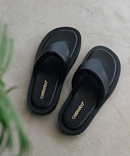 CAMINANDO（カミナンド）の「CAMINANDO W PADDED THONG DANDALS 2523W（サンダル・レディース・ブラック/ホワイト・23㎝/25㎝/24㎝）」の5枚目の写真