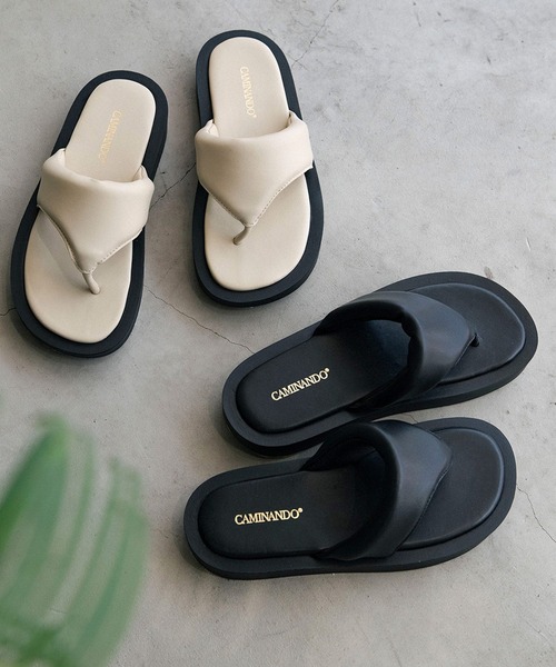 CAMINANDO（カミナンド）の「CAMINANDO W PADDED THONG DANDALS 2523W（サンダル・レディース・ブラック/ホワイト・23㎝/25㎝/24㎝）」の8枚目の写真