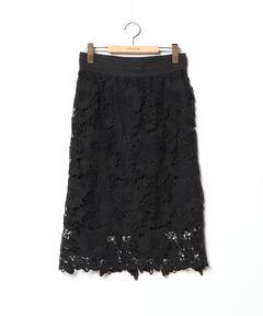 THE SHINZONE シンゾーン エンブロイダリーレーススカート 黒 THE SHINZONE/シンゾーン エンブロイダリーレーススカート