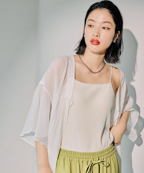 LEPSIM（レプシィム）の「カップ付き華奢紐キャミ　497163（キャミソール・レディース・アイボリー/ブラック/ブラウン・LARGE/MEDIUM）」の5枚目の写真