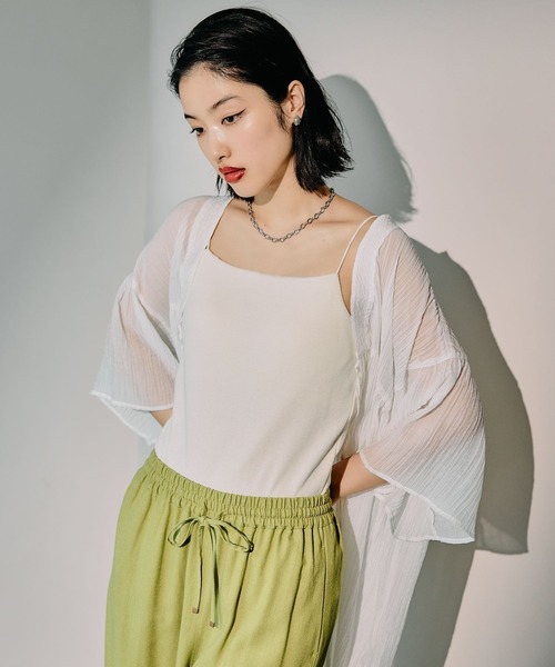 LEPSIM（レプシィム）の「カップ付き華奢紐キャミ　497163（キャミソール・レディース・アイボリー/ブラック/ブラウン・LARGE/MEDIUM）」の6枚目の写真