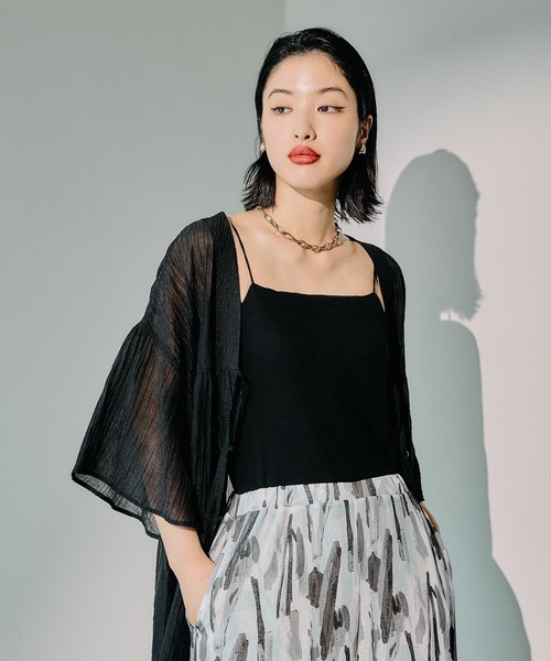 LEPSIM（レプシィム）の「カップ付き華奢紐キャミ　497163（キャミソール・レディース・アイボリー/ブラック/ブラウン・LARGE/MEDIUM）」の8枚目の写真