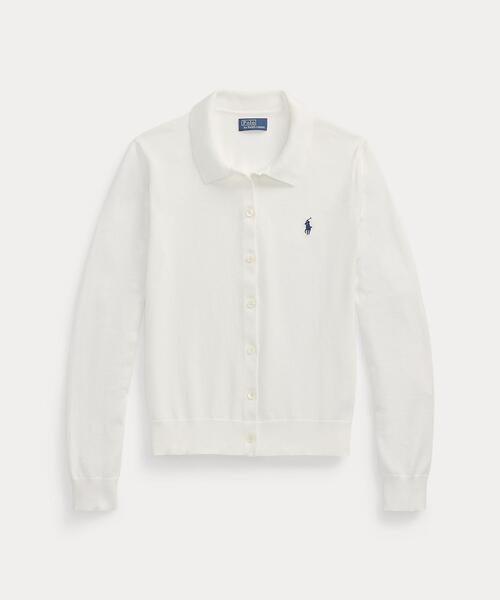 POLO RALPH LAUREN（ポロ ラルフ ローレン）の「ポロカラー ボタンド カーディガン（カーディガン/ボレロ・レディース・ホワイト・XS/S/M/L/XXS/XL）」の8枚目の写真