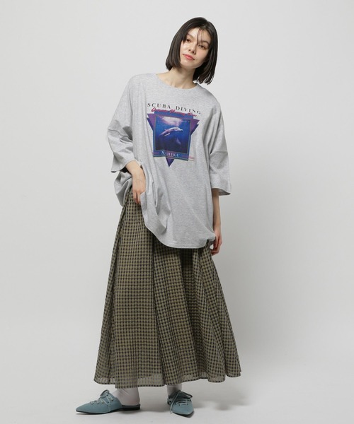 niko and...（ニコアンド）の「イルカアソートBIGTシャツ（Tシャツ/カットソー・レディース・チャコール/グレー/オフホワイト・FREE）」の13枚目の写真