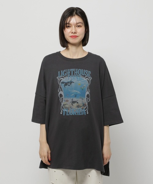 niko and...（ニコアンド）の「イルカアソートBIGTシャツ（Tシャツ/カットソー・レディース・チャコール/グレー/オフホワイト・FREE）」の21枚目の写真