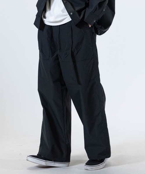 JOHN'S CLOSET（ジョンズクローゼット）の「【3】ストレッチリップストップ ベイカークライミング ワイドパンツ 【セットアップ展開】（チノパンツ・メンズ・ブラック/カーキ・MEDIUM/LARGE/X-LARGE）」の4枚目の写真