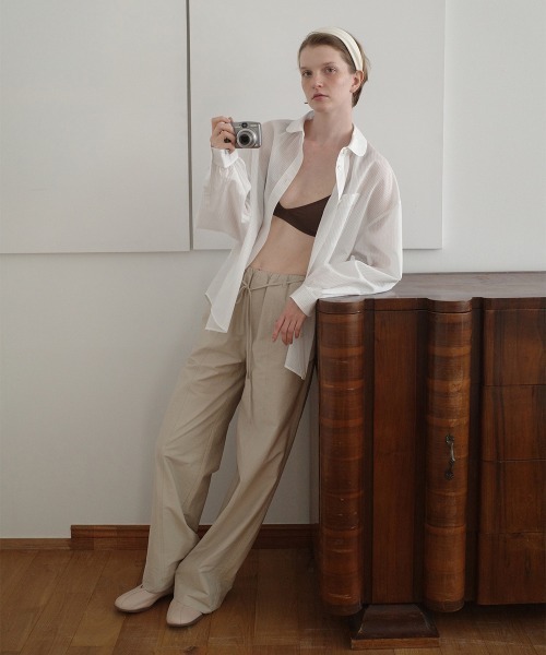 clor（クロル）の「COTTON DRAWSTRING PANTS（その他パンツ・レディース・ベージュ/ホワイト/レッド/ブラック・S/M）」の4枚目の写真