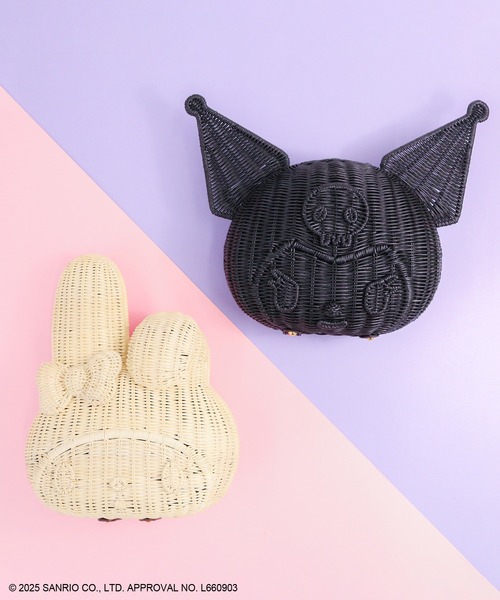 希少 美品  ♡サンリオ  ラタン．ピクニックセット♡カゴバッグ sanrio かごバッグ カゴバッグ サンリオキャラクターズ/マイ