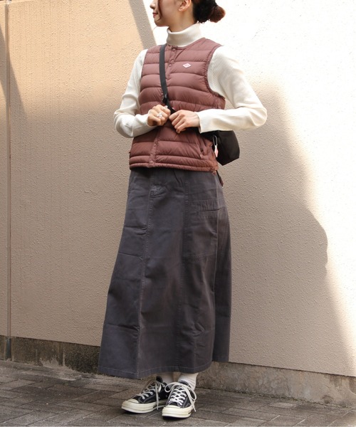 DANTON（ダントン）の「DANTON/ダントン　インナーダウンクルーネックベスト　INNERDOWN CREWNECK VEST　DT-A0002 RRT（ダウンベスト・レディース・スモークピンク/ブラック/ナチュラル・M/S）」の8枚目の写真