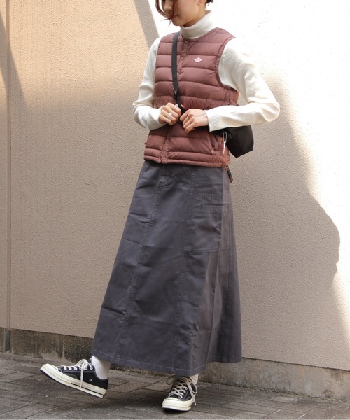 DANTON（ダントン）の「DANTON/ダントン　インナーダウンクルーネックベスト　INNERDOWN CREWNECK VEST　DT-A0002 RRT（ダウンベスト・レディース・スモークピンク/ブラック/ナチュラル・M/S）」の21枚目の写真