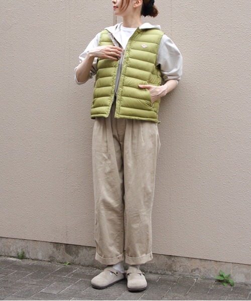 DANTON(ダントン)の「DANTON/ダントン インナーダウンクルーネックベスト INNERDOWN CREWNECK VEST DT-A0002 RRT(ダウンベスト・レディース・スモークピンク/ブラック/ナチュラル/ライム・M/S)」の18枚目の写真