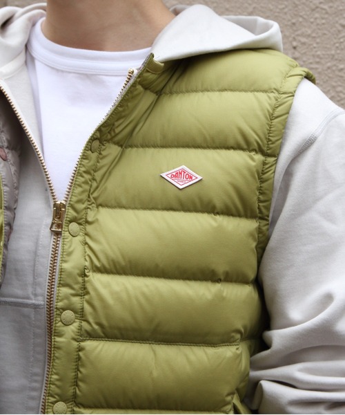 DANTON(ダントン)の「DANTON/ダントン インナーダウンクルーネックベスト INNERDOWN CREWNECK VEST DT-A0002 RRT(ダウンベスト・レディース・スモークピンク/ブラック/ナチュラル/ライム・M/S)」の21枚目の写真