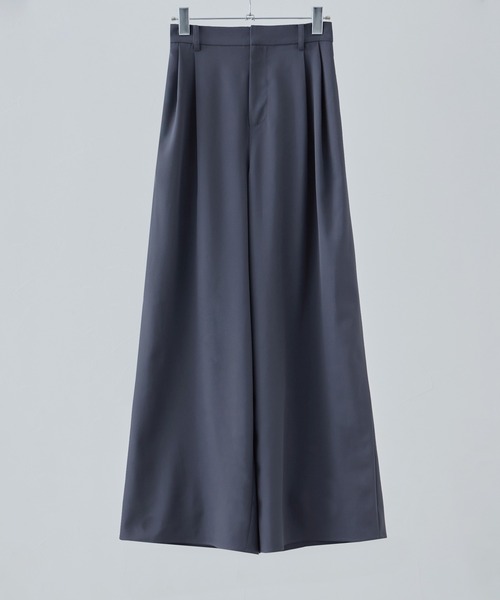 3piece刺繍リボンビスチェ＆タックワイドパンツセットアップ（パンツ