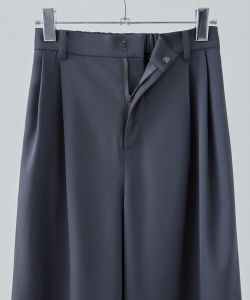 3piece刺繍リボンビスチェ＆タックワイドパンツセットアップ（パンツ