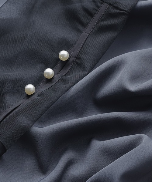 3piece刺繍リボンビスチェ&タックワイドパンツセットアップ パンツドレス(パンツドレス)|etoll.(エトル)