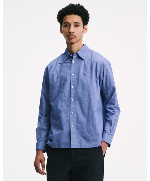 SOPHNET.（ソフネット）の「VOILE WASHER REGULAR-FIT SHIRT（シャツ/ブラウス・メンズ・ホワイト/ネイビー・2/3/4/1/5）」の3枚目の写真