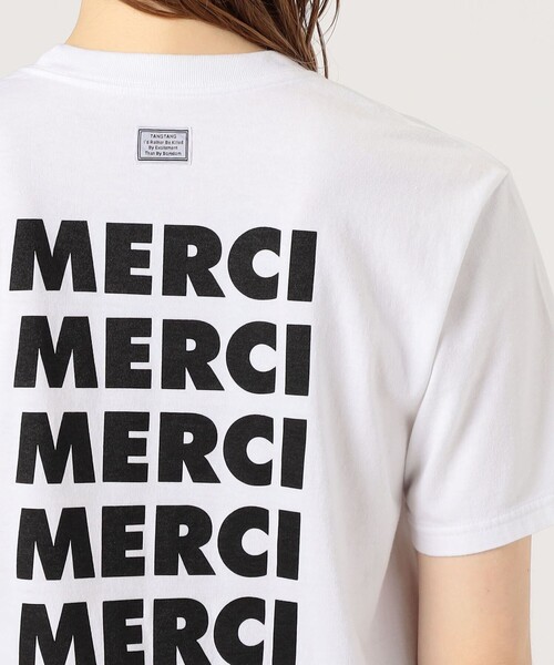 TANGTANG(タンタン)の「TANGTANG MERCI Tシャツ(Tシャツ/カットソー・レディース・ホワイト・S)」の8枚目の写真