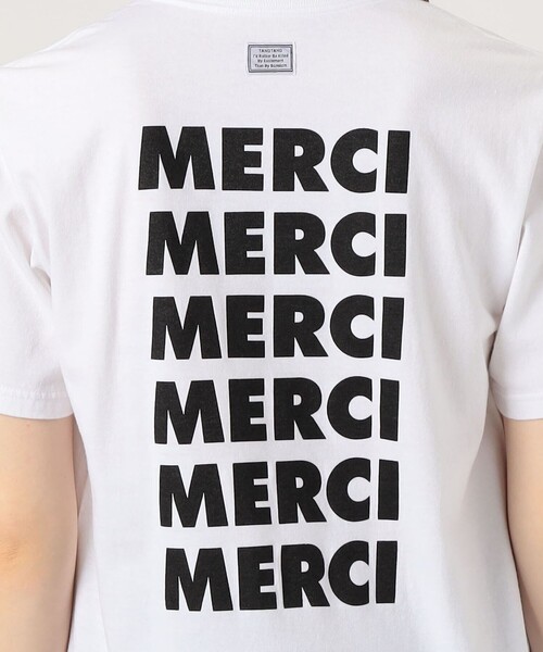 TANGTANG(タンタン)の「TANGTANG MERCI Tシャツ(Tシャツ/カットソー・レディース・ホワイト・S)」の4枚目の写真
