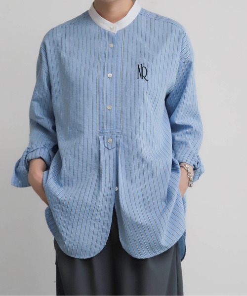モールストライプ エンブレムシャツ | NOMBRE IMPAIR