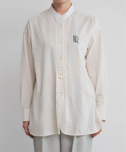 モールストライプ エンブレムシャツ | NOMBRE IMPAIR