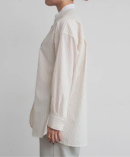 モールストライプ エンブレムシャツ | NOMBRE IMPAIR