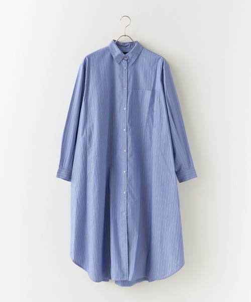 c/est(シーエ)の「c/est/シーエ LOSS シャツワンピース 秋物 秋服 2026年秋冬(シャツワンピース・レディース・ネイビー/オフホワイト/ブルー・FREE)」の3枚目の写真