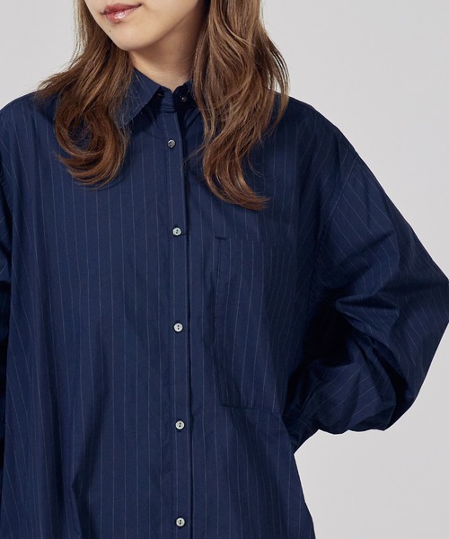 c/est(シーエ)の「c/est/シーエ LOSS シャツワンピース 秋物 秋服 2026年秋冬(シャツワンピース・レディース・ネイビー/オフホワイト/ブルー・FREE)」の15枚目の写真