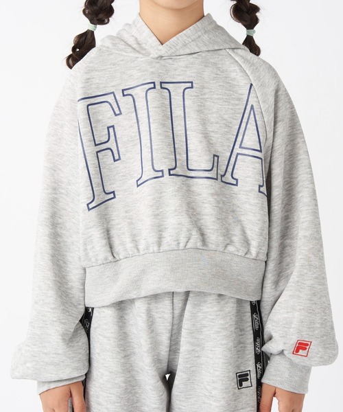 FILA（フィラ）の「FILAショート丈フード付きスウェット（スウェット・キッズ・杢グレー/ブラック・130/150/140/160/170）」の7枚目の写真