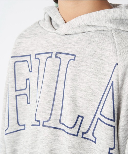 FILA（フィラ）の「FILAショート丈フード付きスウェット（スウェット・キッズ・杢グレー/ブラック・130/150/140/160/170）」の11枚目の写真