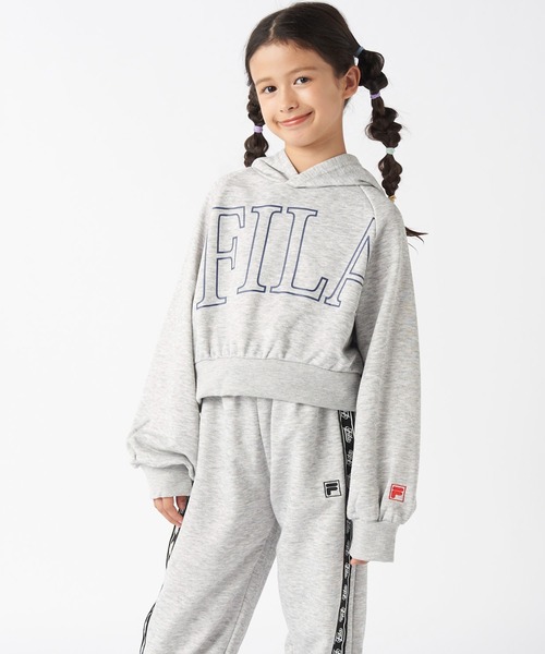 FILA（フィラ）の「FILAショート丈フード付きスウェット（スウェット・キッズ・杢グレー/ブラック・130/150/140/160/170）」の10枚目の写真