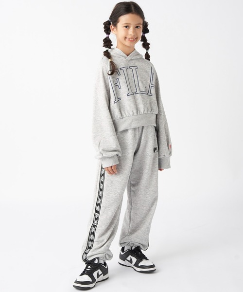 FILA（フィラ）の「FILAショート丈フード付きスウェット（スウェット・キッズ・杢グレー/ブラック・130/150/140/160/170）」の5枚目の写真