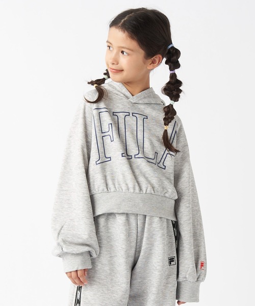 FILA（フィラ）の「FILAショート丈フード付きスウェット（スウェット・キッズ・杢グレー/ブラック・130/150/140/160/170）」の6枚目の写真
