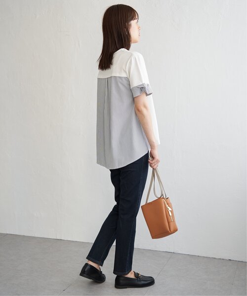 ikka(イッカ)の「袖ツイスト切り替えプルオーバー【親子コーデ】(Tシャツ/カットソー・レディース・ブラウン系その他/オフホワイト/ブルー/ネイビー・S/L/M)」の19枚目の写真