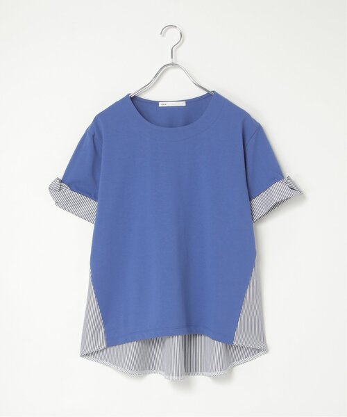ikka(イッカ)の「袖ツイスト切り替えプルオーバー【親子コーデ】(Tシャツ/カットソー・レディース・ブラウン系その他/オフホワイト/ブルー/ネイビー・S/L/M)」の8枚目の写真