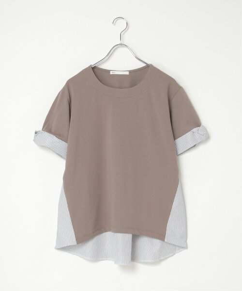 ikka(イッカ)の「袖ツイスト切り替えプルオーバー【親子コーデ】(Tシャツ/カットソー・レディース・ブラウン系その他/オフホワイト/ブルー/ネイビー・S/L/M)」の10枚目の写真
