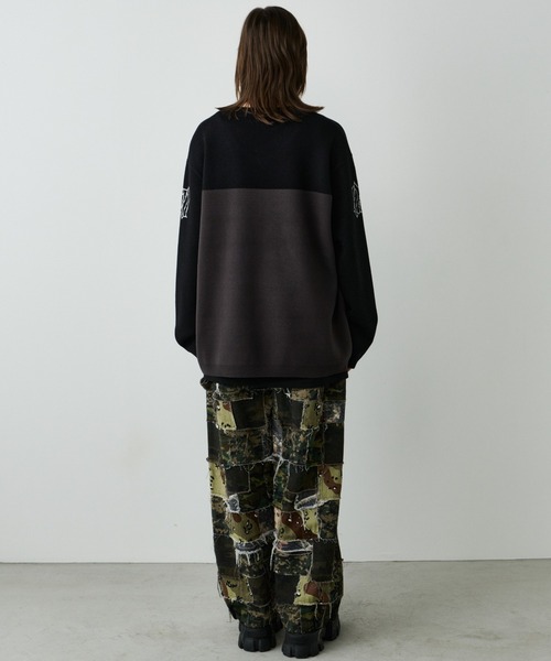 AIVER（アイバー）の「AIVER　フットボールオーバーニット（ニット/セーター・メンズ・ブラック/ダークグレー/グレー・LARGE/MEDIUM/SMALL）」の17枚目の写真