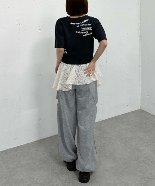 archives(アルシーヴ)の「メニ―ロゴ刺繍ニット(ニット/セーター・レディース・チャコールグレー/ブルー/アイボリー・MEDIUM)」の12枚目の写真