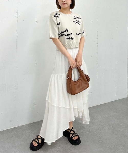 archives(アルシーヴ)の「メニ―ロゴ刺繍ニット(ニット/セーター・レディース・チャコールグレー/ブルー/アイボリー・MEDIUM)」の18枚目の写真