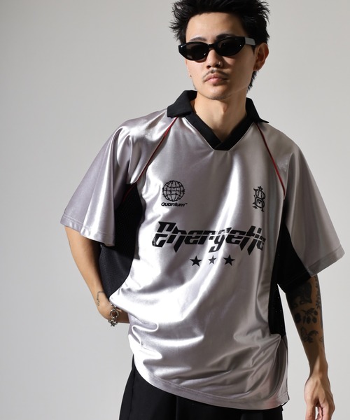 FUNALIVE(ファンアライブ)の「ラグランハーフスリーブサッカーシャツ(その他トップス・メンズ・シルバー系その他/シルバー×ブルー/シルバー・M/L/XL)」の17枚目の写真