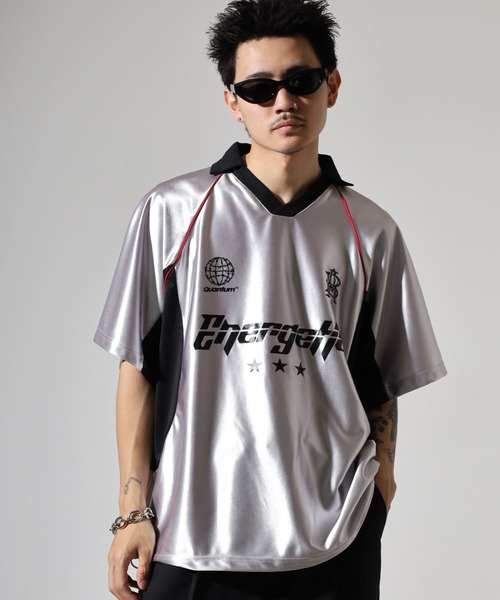 FUNALIVE(ファンアライブ)の「ラグランハーフスリーブサッカーシャツ(その他トップス・メンズ・シルバー系その他/シルバー×ブルー/シルバー・M/L/XL)」の16枚目の写真