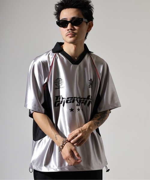 FUNALIVE(ファンアライブ)の「ラグランハーフスリーブサッカーシャツ(その他トップス・メンズ・シルバー系その他/シルバー×ブルー/シルバー・M/L/XL)」の18枚目の写真