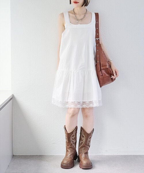 ヴィンテージ レース ミニワンピース w closet ワンピース vintage