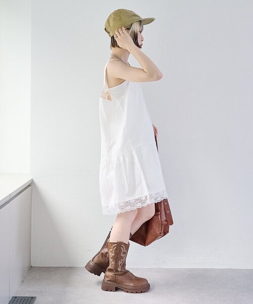 ヴィンテージ　レース　ミニワンピース セール】vintageレースミニワンピース（ワンピース）｜w closet