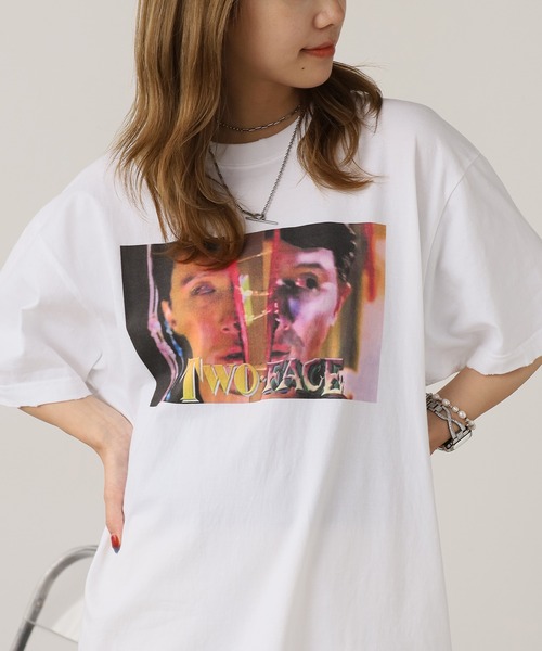 LONELY/論理（ロンリー）の「LONELY(論理)/ロンリー TWO FACE TEE Tシャツ 両面プリント（Tシャツ/カットソー・メンズ・ホワイト/レッド/ブラック・M/L/XL）」の6枚目の写真