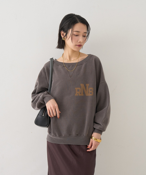 REMI RELIEF（レミレリーフ）の「【REMI RELIEF/レミレリーフ】別注リラクシースウェットRNS（スウェット・レディース・ブラック/オフホワイト/ブラウン・フリー）」の16枚目の写真