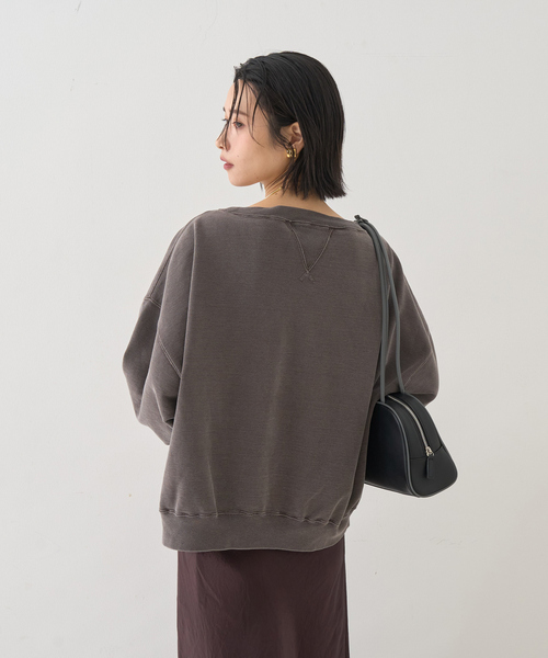 REMI RELIEF（レミレリーフ）の「【REMI RELIEF/レミレリーフ】別注リラクシースウェットRNS（スウェット・レディース・ブラック/オフホワイト/ブラウン・フリー）」の14枚目の写真