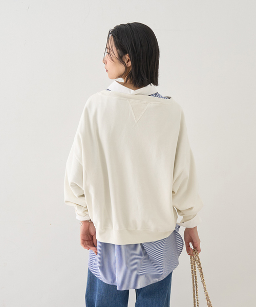 REMI RELIEF（レミレリーフ）の「【REMI RELIEF/レミレリーフ】別注リラクシースウェットRNS（スウェット・レディース・ブラック/オフホワイト/ブラウン・フリー）」の11枚目の写真