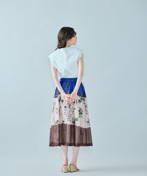 セール】スカラップ刺繍ダブルカラーブラウス（シャツ/ブラウス