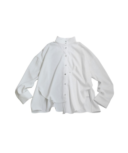 antiqua(アンティカ)の「アシメ スタンドカラーシャツ(シャツ/ブラウス・レディース・グレー/ブラック/ホワイト・ONESIZE)」の16枚目の写真